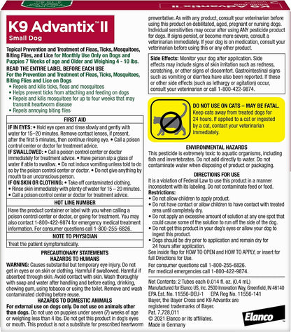 K9 Advantix II Tratamiento y prevención de pulgas, garrapatas y mos...