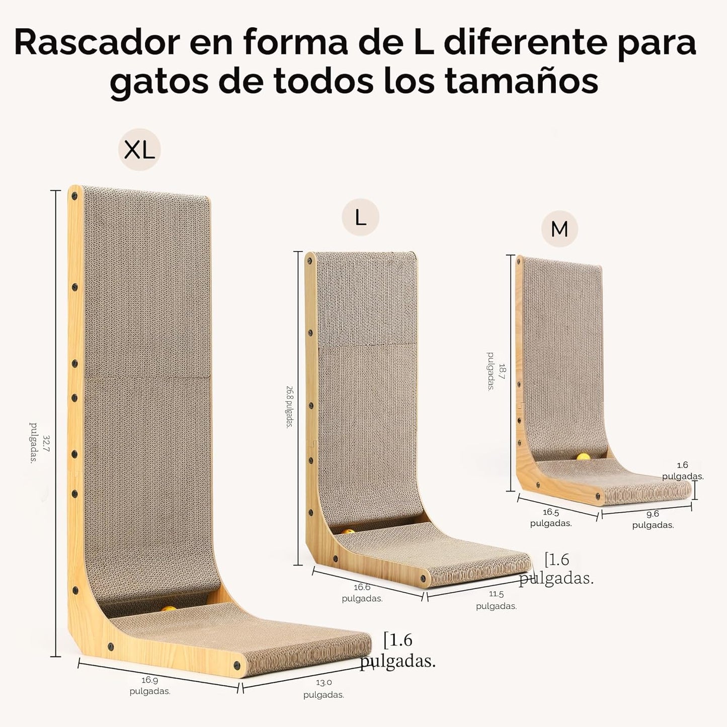 FUKUMARU Rascador para gatos, almohadilla para rascar gatos de form...
