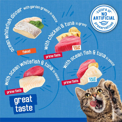 Friskies Purina - Paquete variado de alimentos húmedos para gatos,...