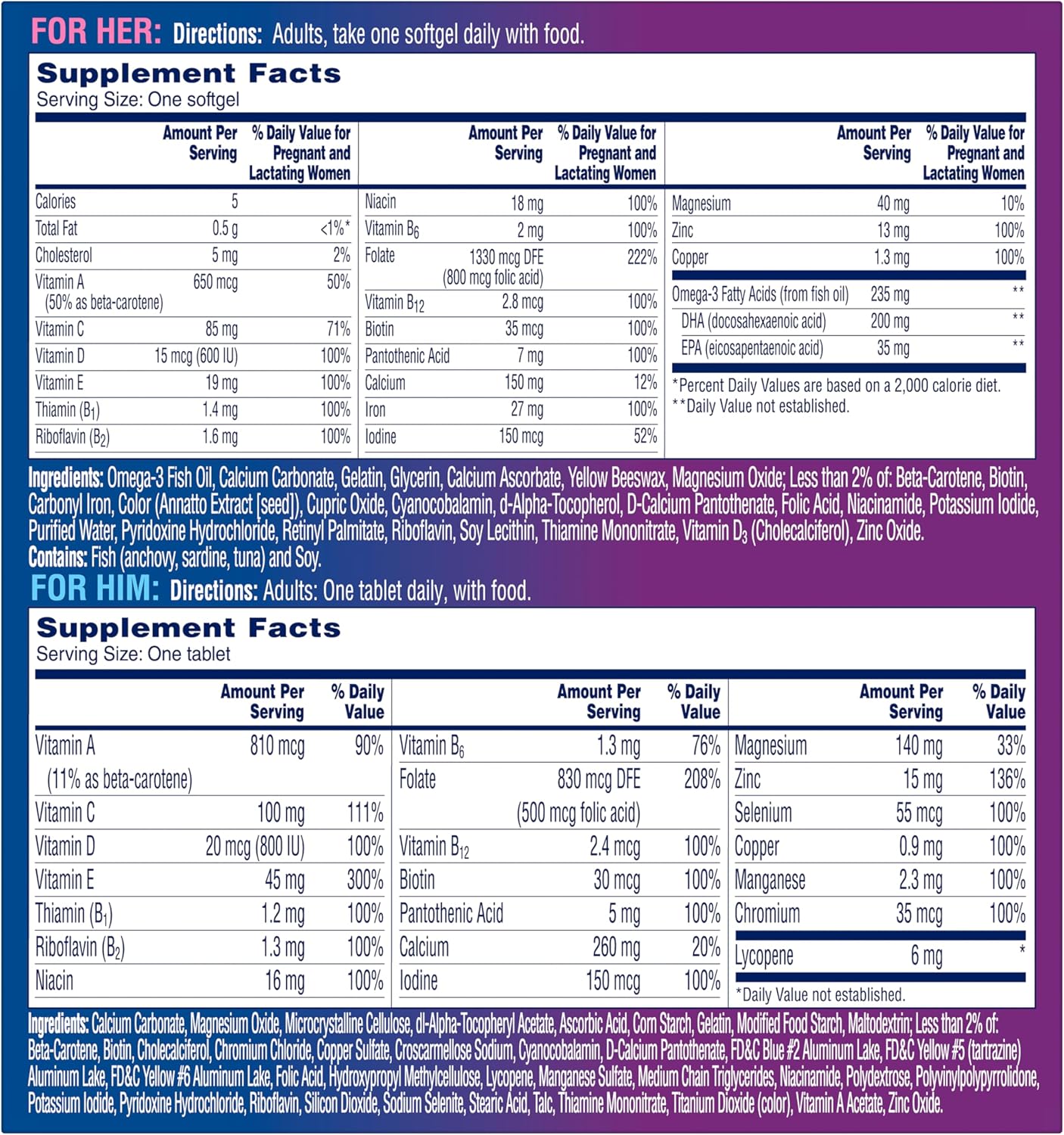 One A Day Multivitamínico Prenatal en Cápsulas Blandas para Hombres...