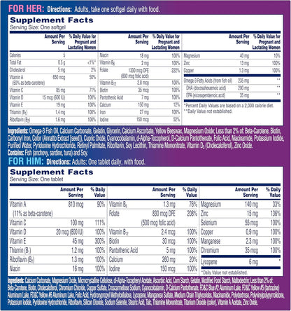 One A Day Multivitamínico Prenatal en Cápsulas Blandas para Hombres...