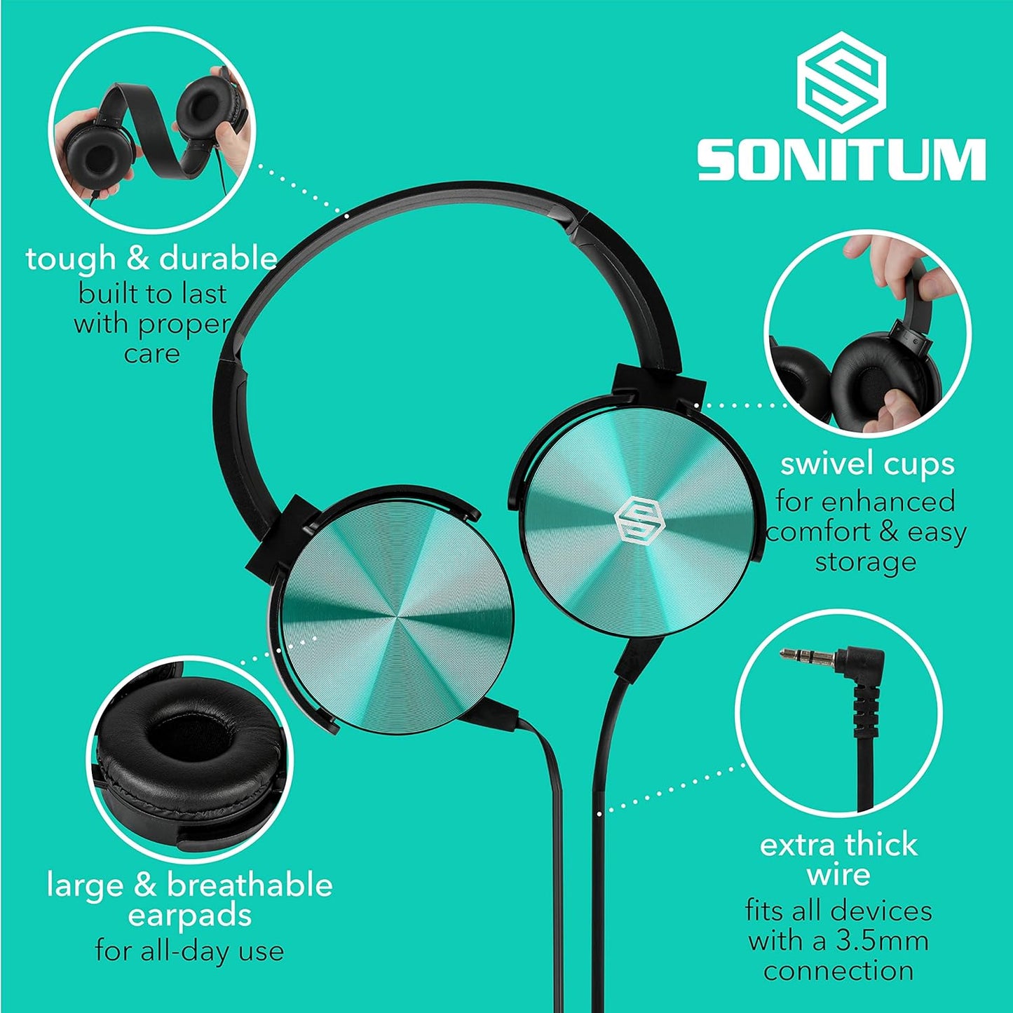 Auriculares para el aula, paquete de 10 unidades, variedades de col...