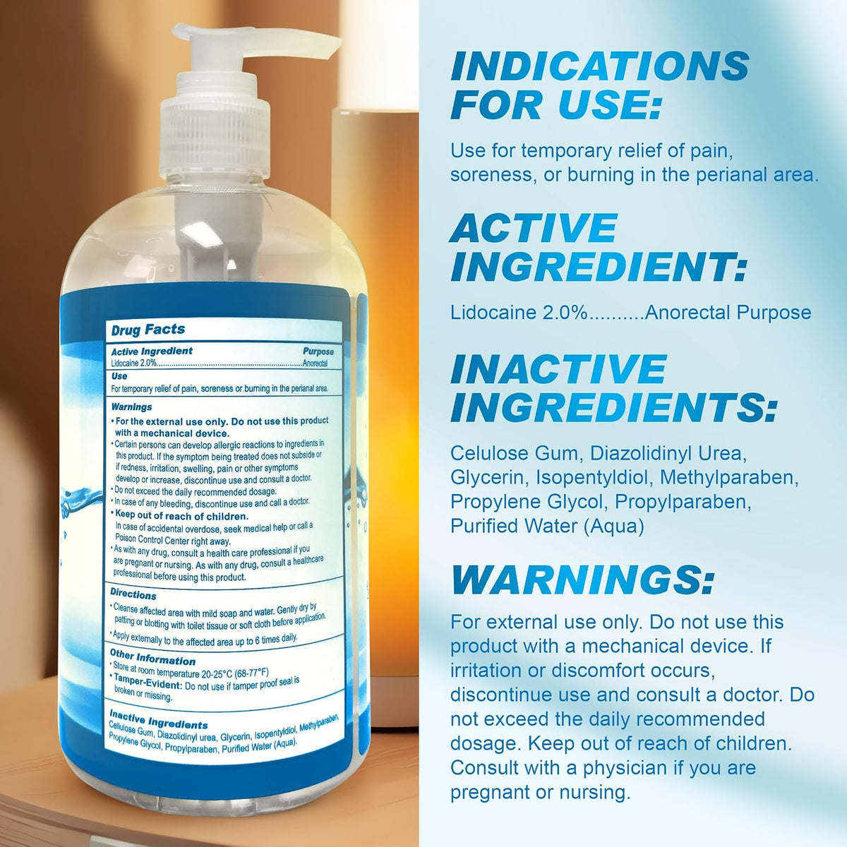 Cleanstream Relax - Lubricante a base de agua, sin perfume, sin fra...
