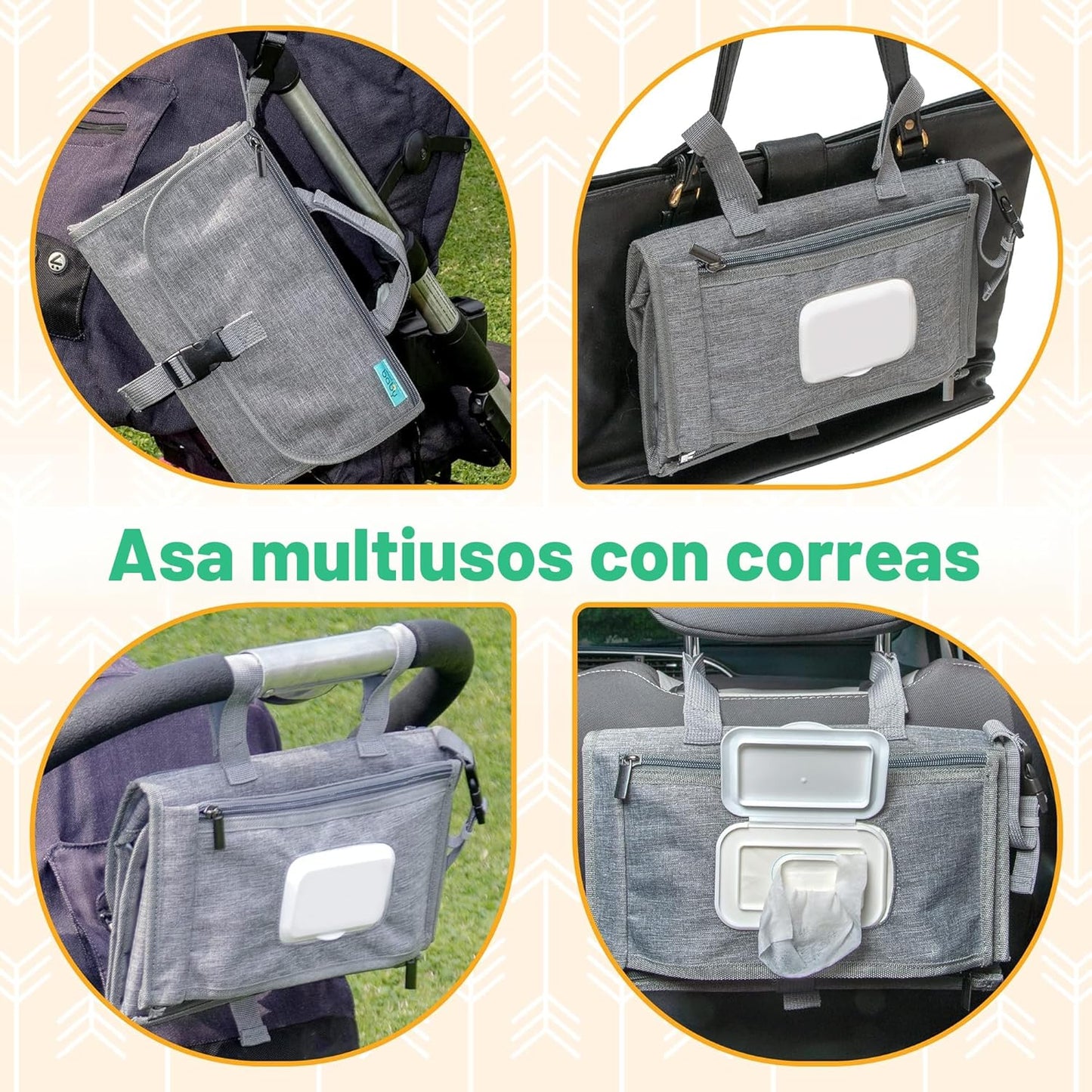 Kopi Baby Cambiador de pañales portátil, bolsa de viaje para cambia...