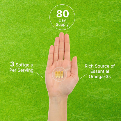 DEAL SUPPLEMENT Suplementos de Aceite de Pescado Omega 3, 3,000mg p...