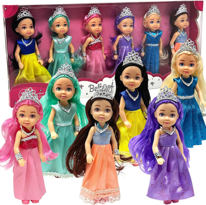 Juego de muñecas pequeñas con mini muñecas de princesa para niñas \...