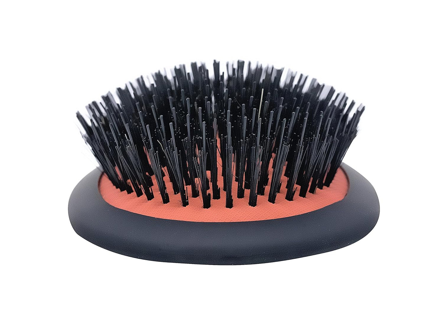 Spornette Cepillo de pelo ovalado de jabalí y cerdas de nailon de lujo grande (#LX-1) con un mango antideslizante de satén suave, ideal para peinar, alisar todo tipo de cabello, pelucas y extensiones