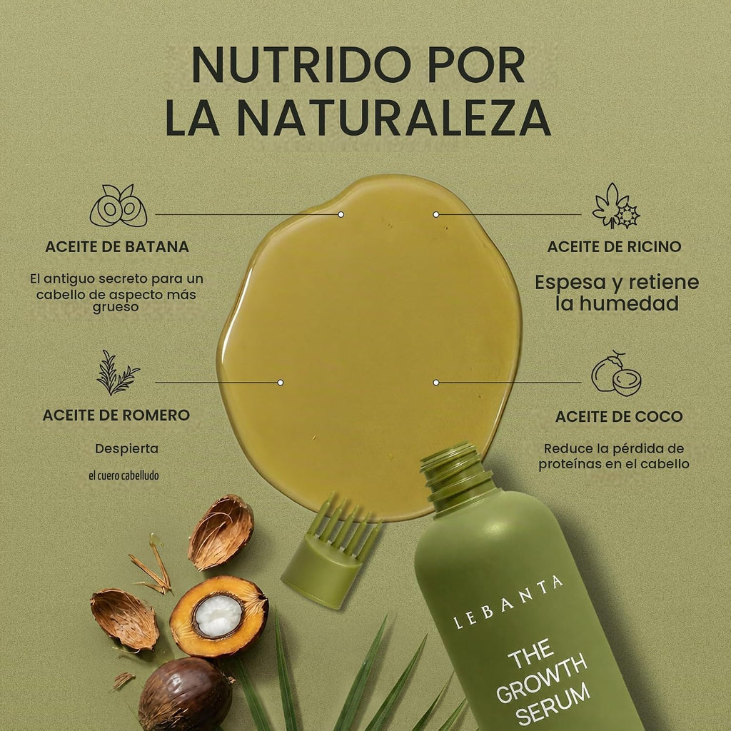 Lebanta Aceite de Batana para el crecimiento del cabello, mezcla 10...