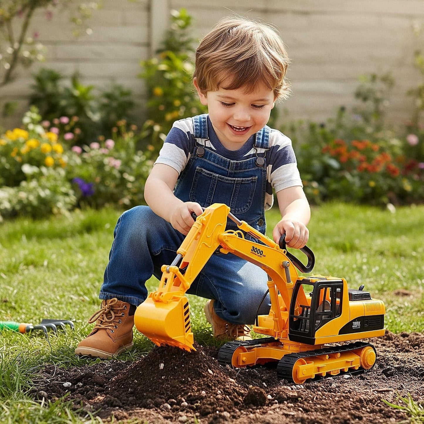 Juguete de excavadora para construcción de tamaño extra grande con...