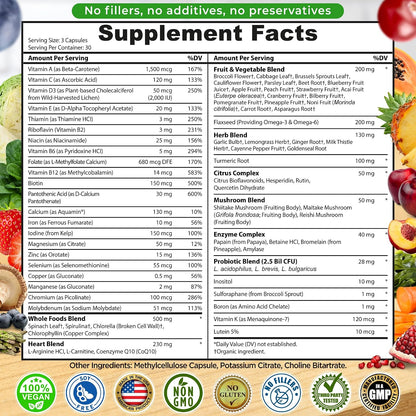 Cápsulas multivitamínicas Whole Food Multivitamin Plus, veganas, de...