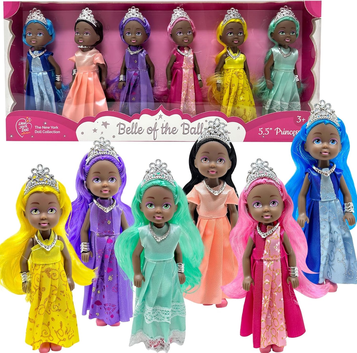 Set de Muñecas Pequeñas con Mini Muñecas de Princesa para Niñas \u2...
