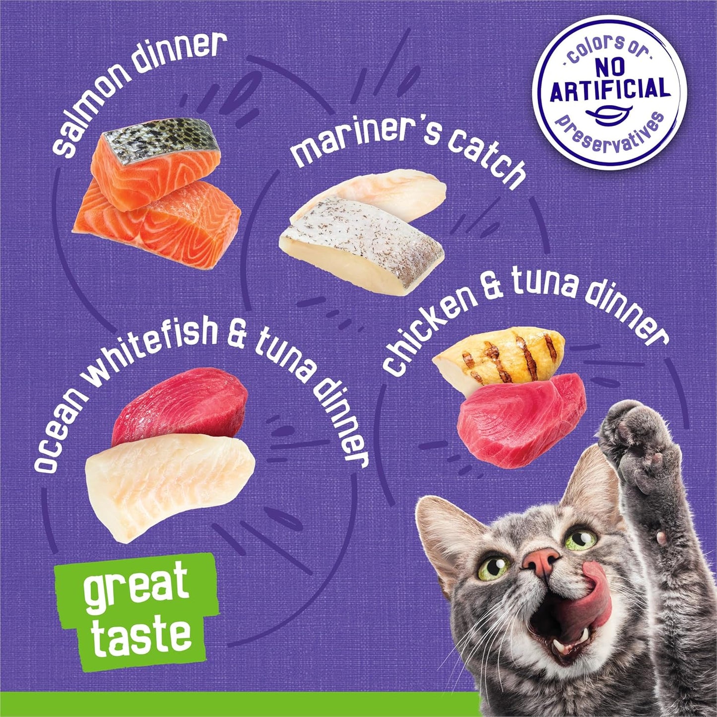 Purina Friskies Paquete de la variedad de la pesca de la comida del...