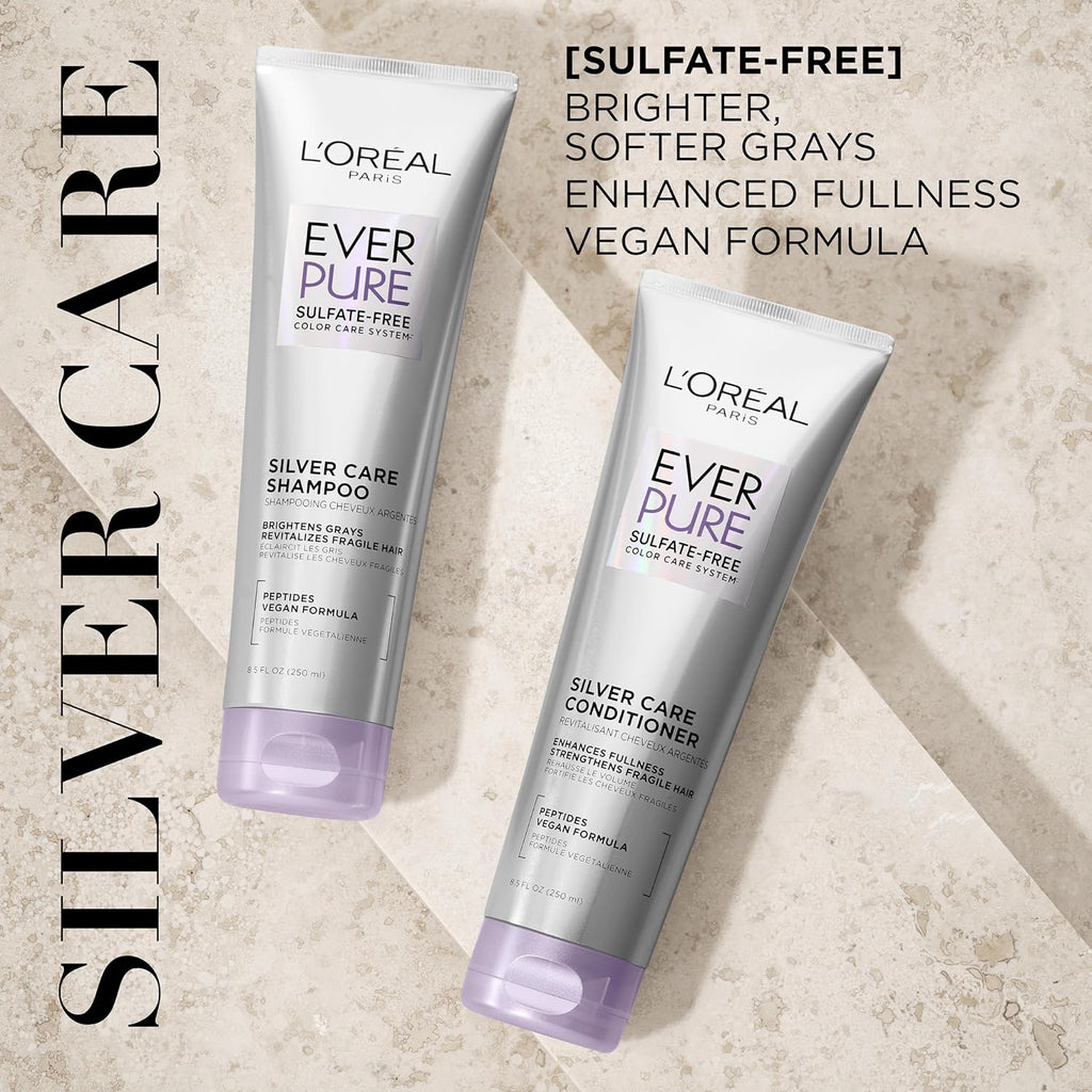 L'Oreal Paris EverPure Silver Care - Juego de champú y acondici...