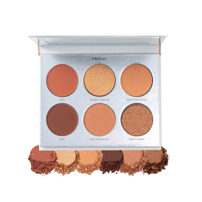 PÜR MINERALS On Point - Paleta de sombras para ojos, tonos mate, br...