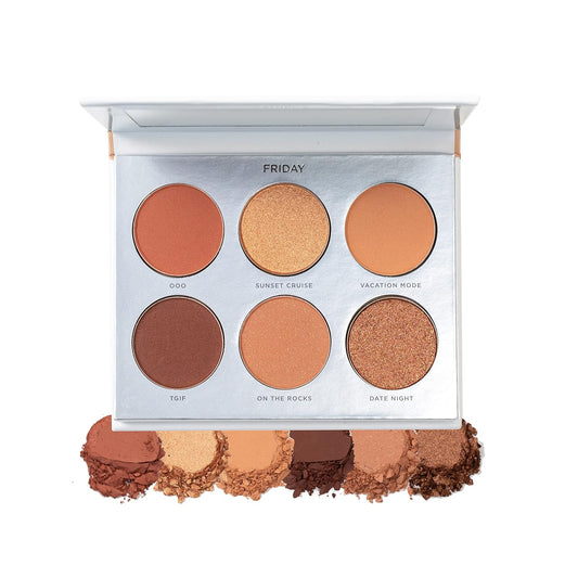 PÜR MINERALS On Point - Paleta de sombras para ojos, tonos mate, br...