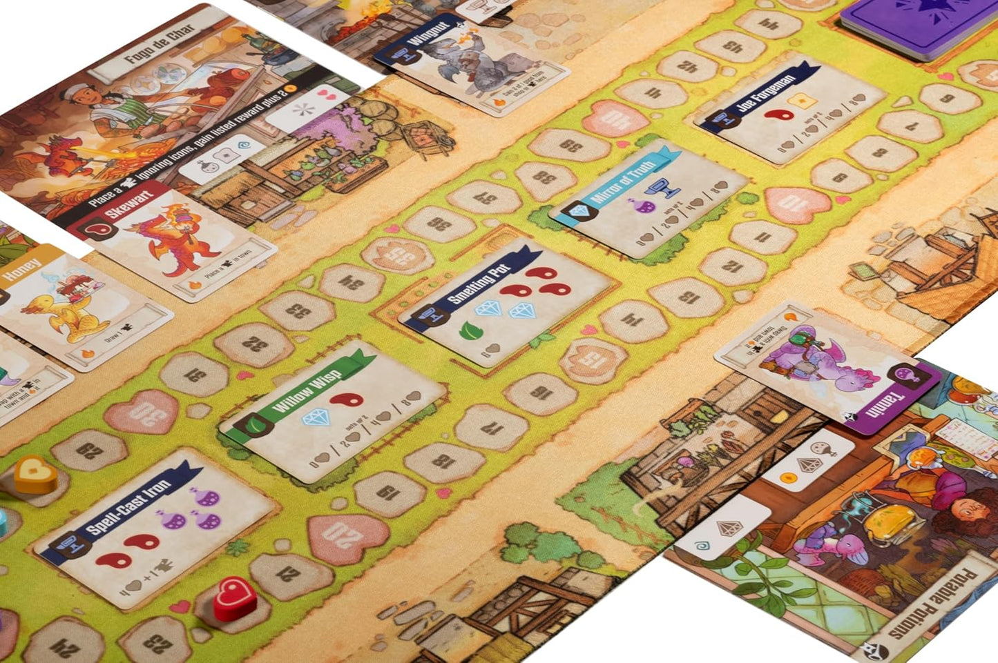 Juego de mesa Flamecraft | Juego de estrategia de fantasía de dragones para la diversión familiar para niños y adultos a partir de 10 años 1-5 jugadores Tiempo de juego promedio 60 minutos Hecho por