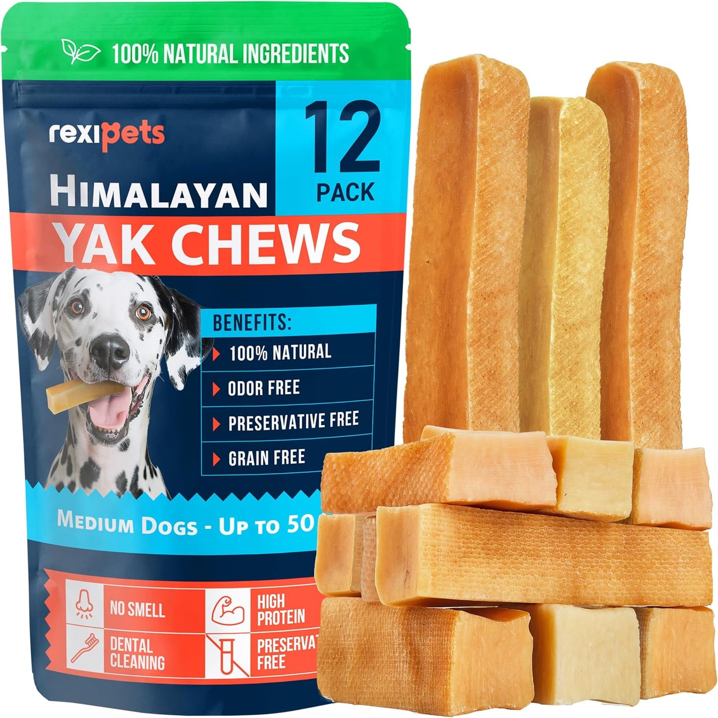 Masticables de queso de yak del Himalaya 100% natural para perros d...