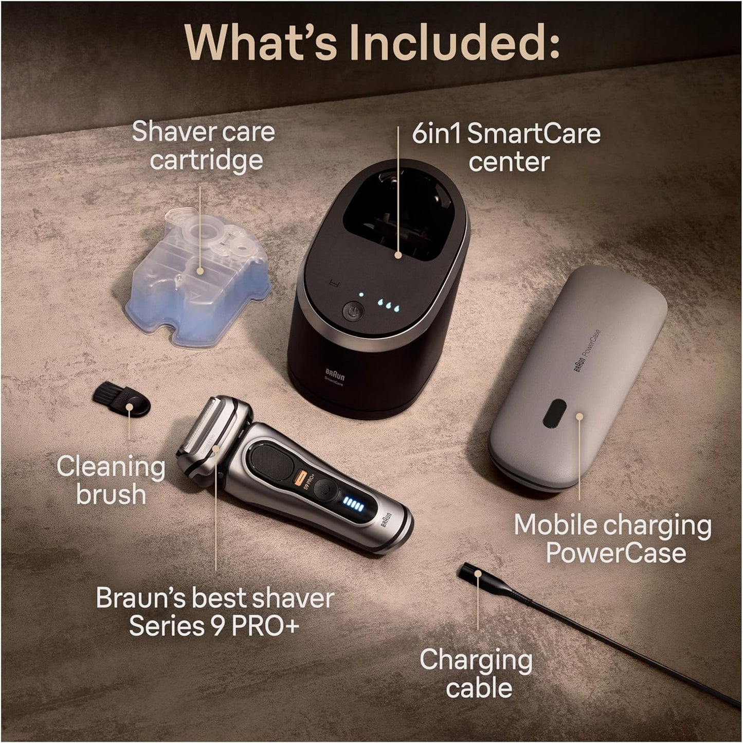 Braun Maquinilla de afeitar eléctrica Series 9 PRO+ 9577cc para hom...