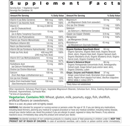 Rainbow Light Multivitamínico One + para mujer | 30 cápsulas | Nutr...