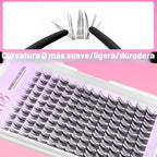VEYESBEAUTY Extensiones de Pestañas en Racimo Banda Delgada e Invis...
