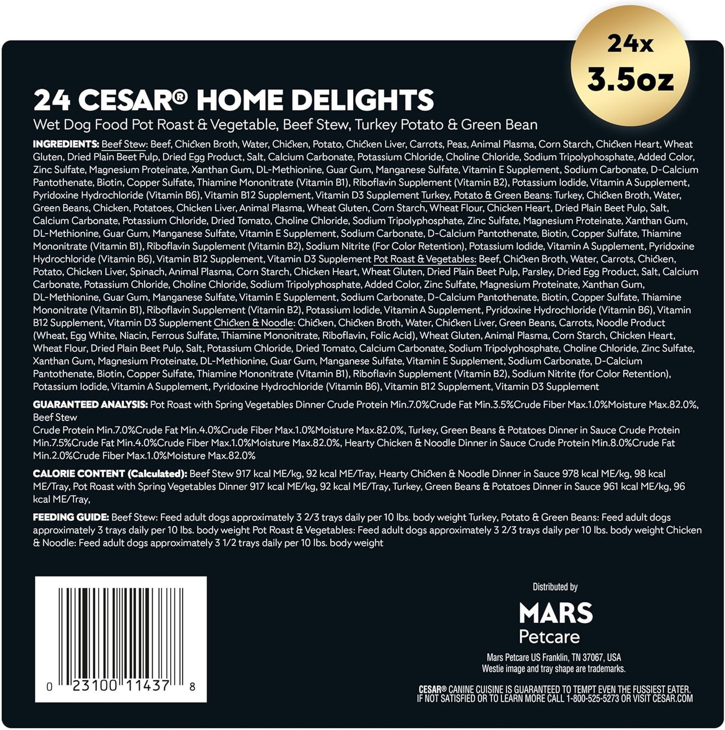 Cesar Home Delights Alimento húmedo para perros adultos, asado con...