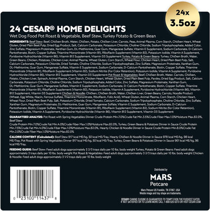 Cesar Home Delights Alimento húmedo para perros adultos, asado con...