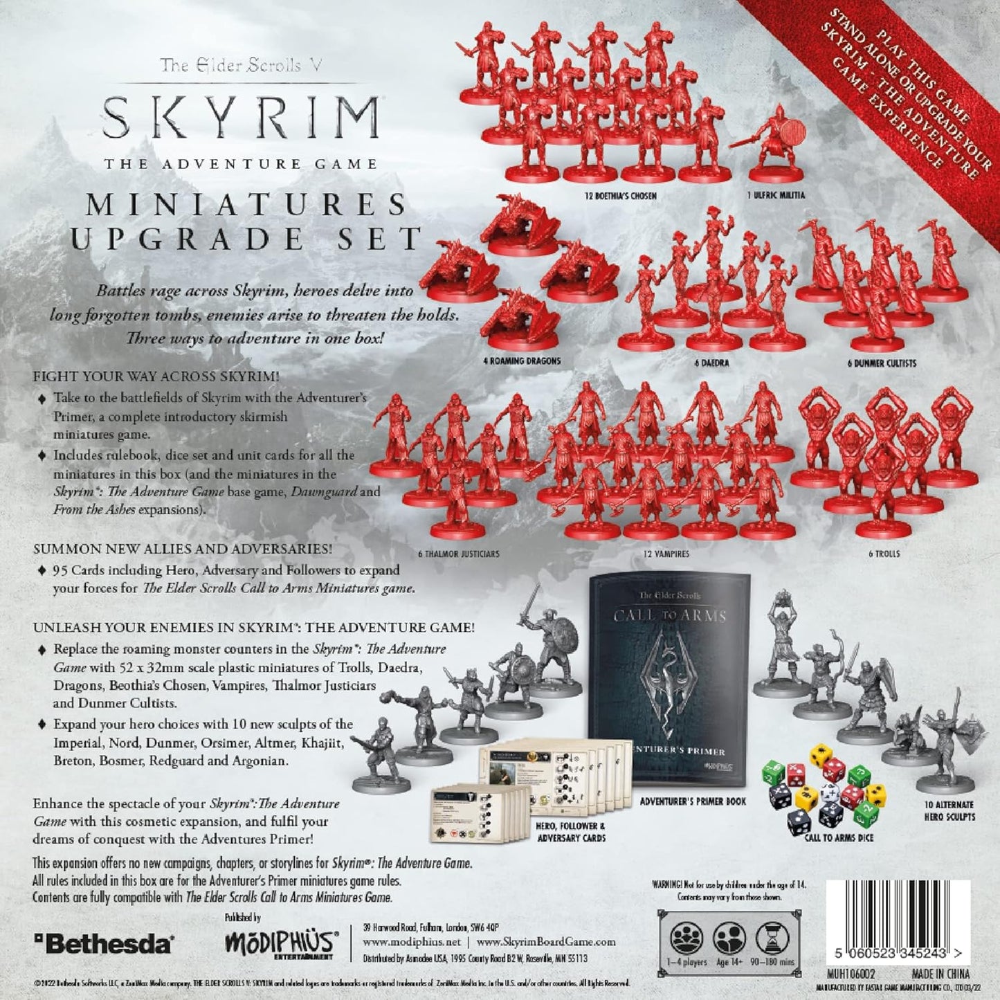 Modiphius The Elder Scrolls V: Skyrim El Juego de Aventura Juego de Miniaturas Set de Mejora - Estrategia de Exploración de Mazmorras con Miniaturas de Mesa para Niños y Adultos, Edades 14+, 1-4
