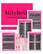 MilyBest Kit de racimos de pestañas de 4 estilos, 864 piezas, kit d...