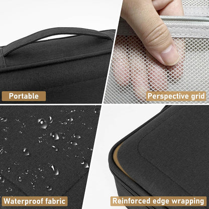 AKOZLIN Estuche organizador de cables con divisor ajustable, 3 unid...