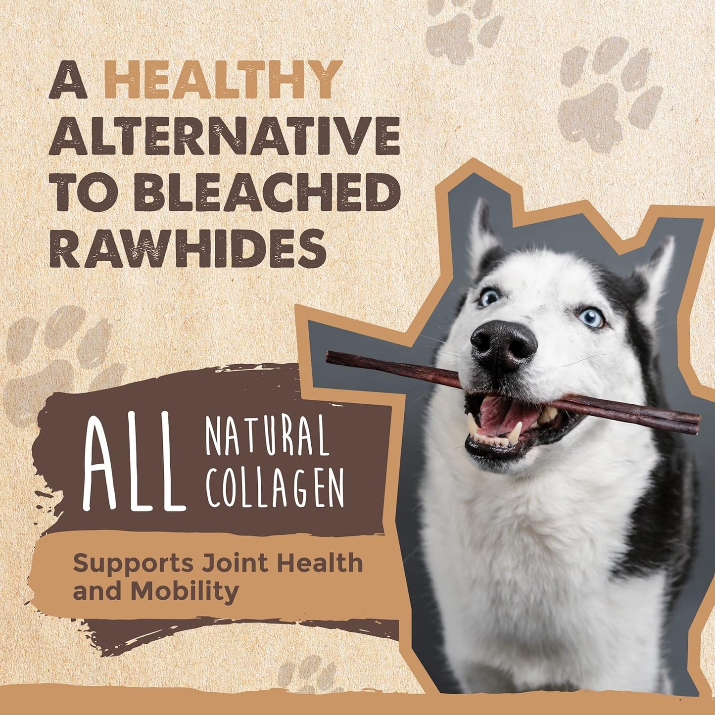 Mighty Paw Palitos de colágeno para perros | Masticables de larga d...