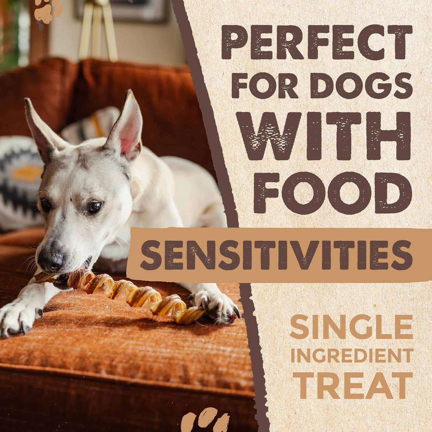 Mighty Paw Naturals - Palitos masticables rizados para perros \u201...