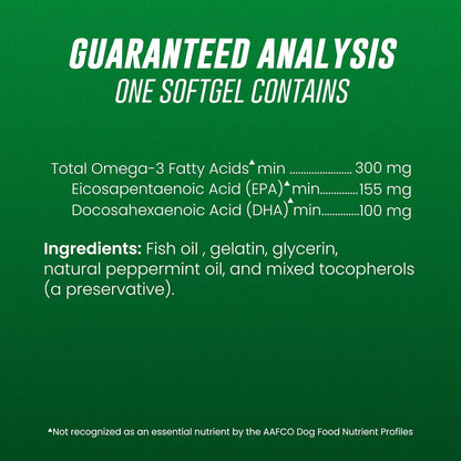 Nutramax Welactin - Cápsulas blandas caninas, suplemento Omega 3 pa...