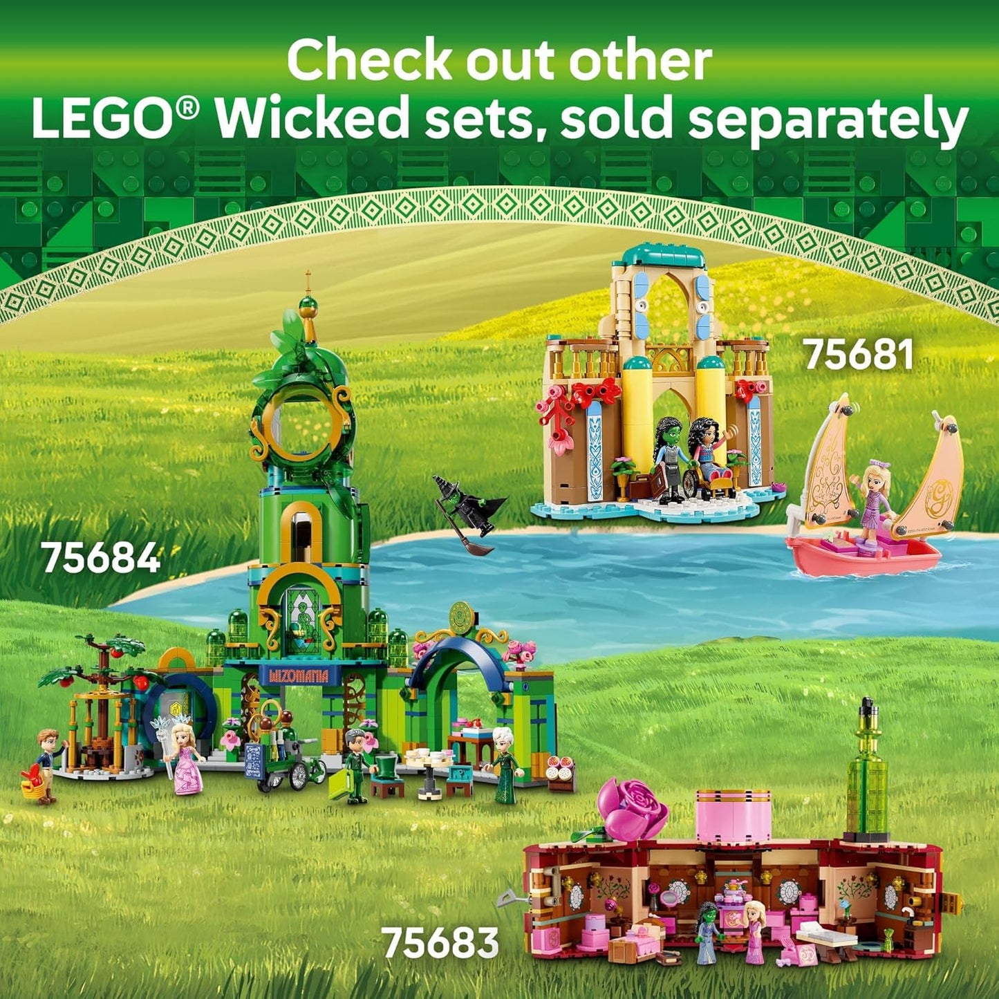 LEGO Wicked Elphaba & Glinda Figures Juguetes de construcción - Juguetes de Wicked para niños y niñas, mayores de 10 años - Muñecas de Wicked construibles - Idea de regalo de cumpleaños - 75682
