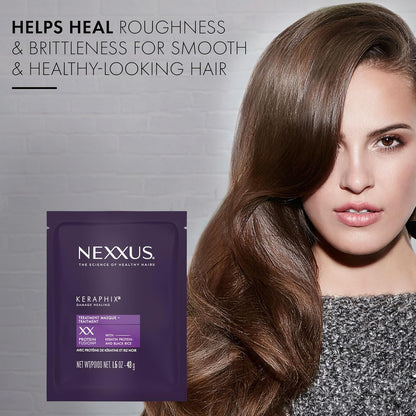 Nexxus Keraphix Máscara para cabello dañado, 20 unidades, 1.5 onzas