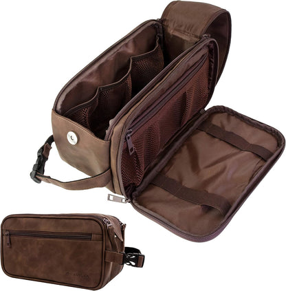 PAVILIA Bolsa de aseo para hombres, kit de afeitado de artículos de...