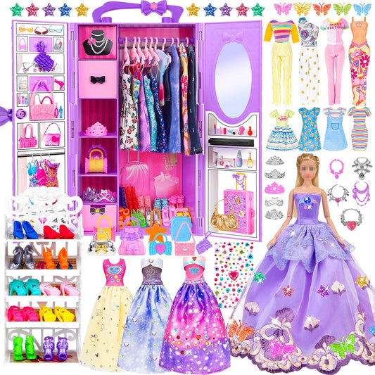 iBayda 91 muñecas de niña de 11.5 pulgadas con ropa, accesorios y a...