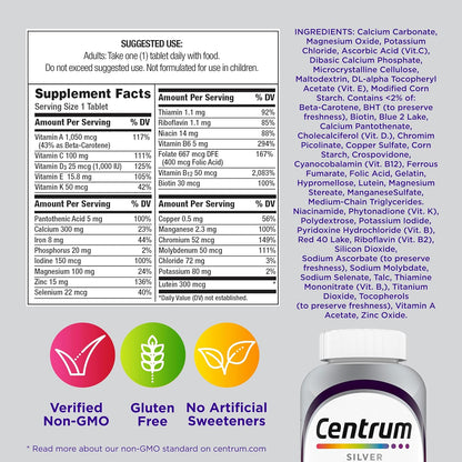 Centrum Silver - Multivitamínico para mujeres 50 Plus, suplemento m...
