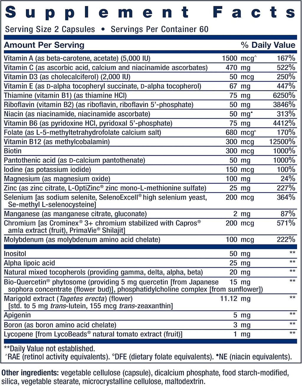 Life Extension Suplemento multivitamínico y mineral de alta potenci...
