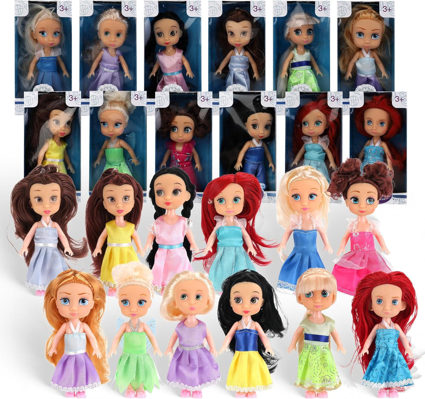 Liberty Imports Paquete de 12 Muñecas Pequeñas de Princesa Real - J...
