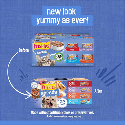 Purina Friskies - Paquete variado de alimentos húmedos para gatos e...
