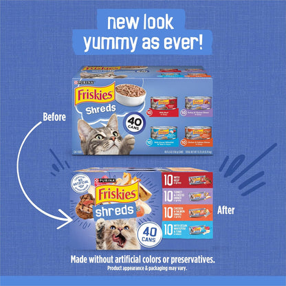 Purina Friskies Paquete Variado de Comida Húmeda para Gatos, Trozos...