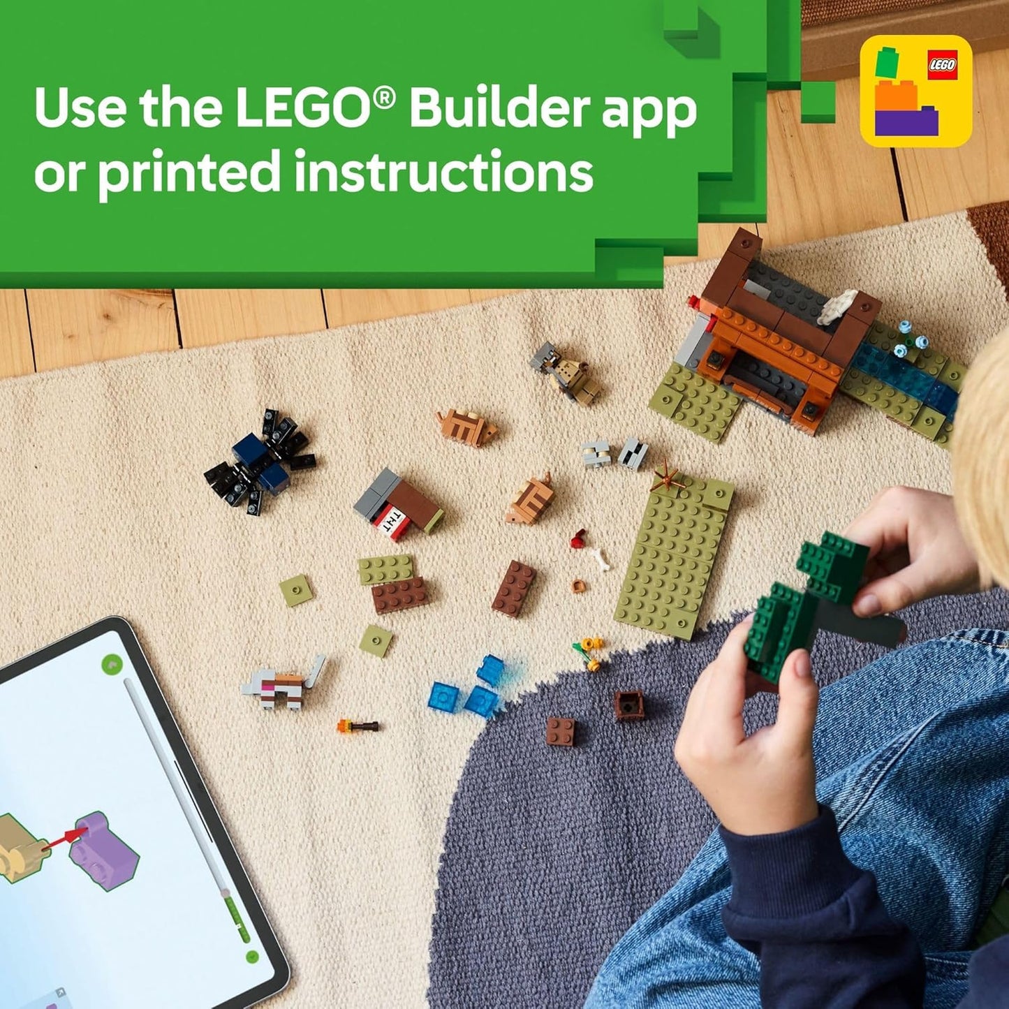 LEGO Minecraft La Expedición Minera del Armadillo - Figuras de Juguete y Set de Juego - Juguete de Construcción de Minecraft para Niños, Niños y Niñas, Mayores de 8 años - con Figuras de Juegos para