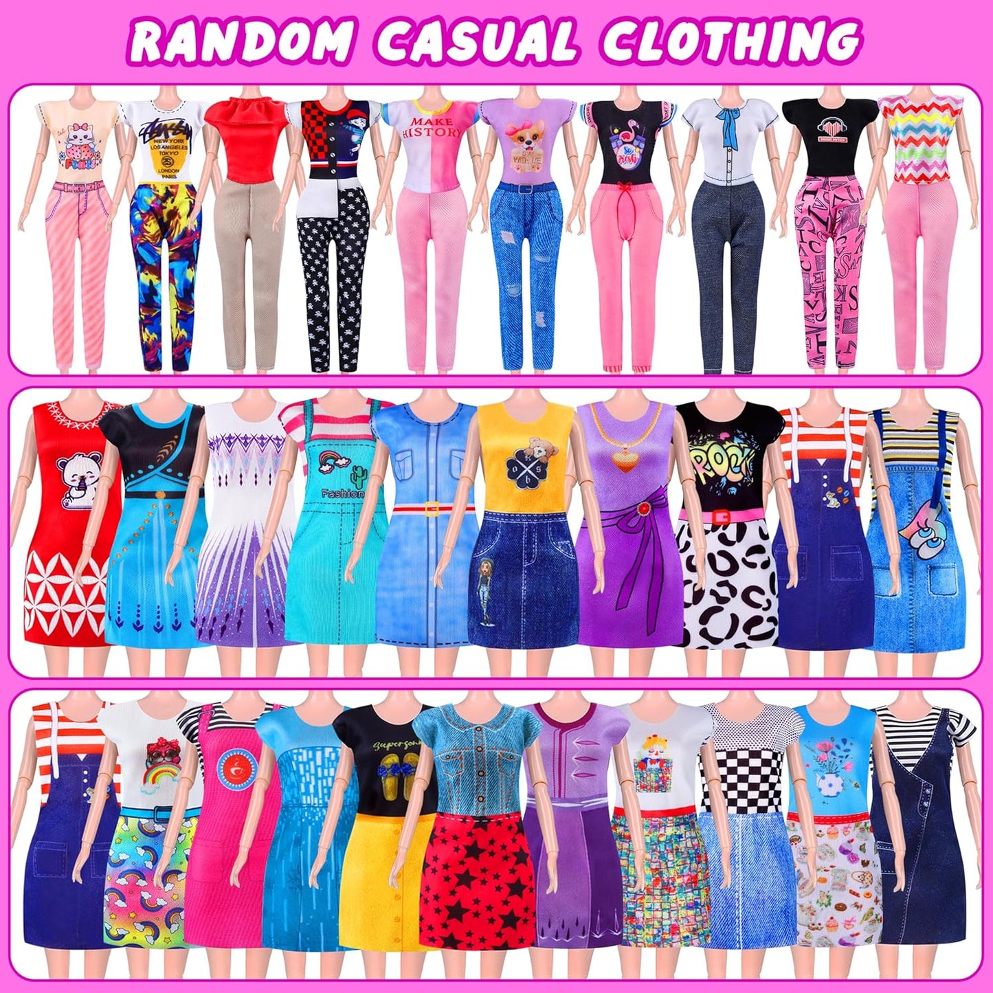 342 piezas de ropa y accesorios para muñecas con muñeca, vestidos d...
