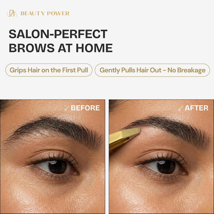 Beauty Power Pinzas Inclinadas Profesionales de Ultra-Precisión par...