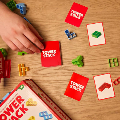 Torre de Apilar de Relatable, Emocionante Juego de Torre para Niños y Adultos, Juego Nocturno Familiar, Divertidos Juguetes de Apilamiento y Construcción, Incluye 36 Tarjetas, 24 Bloques, 1 Cuerpo de