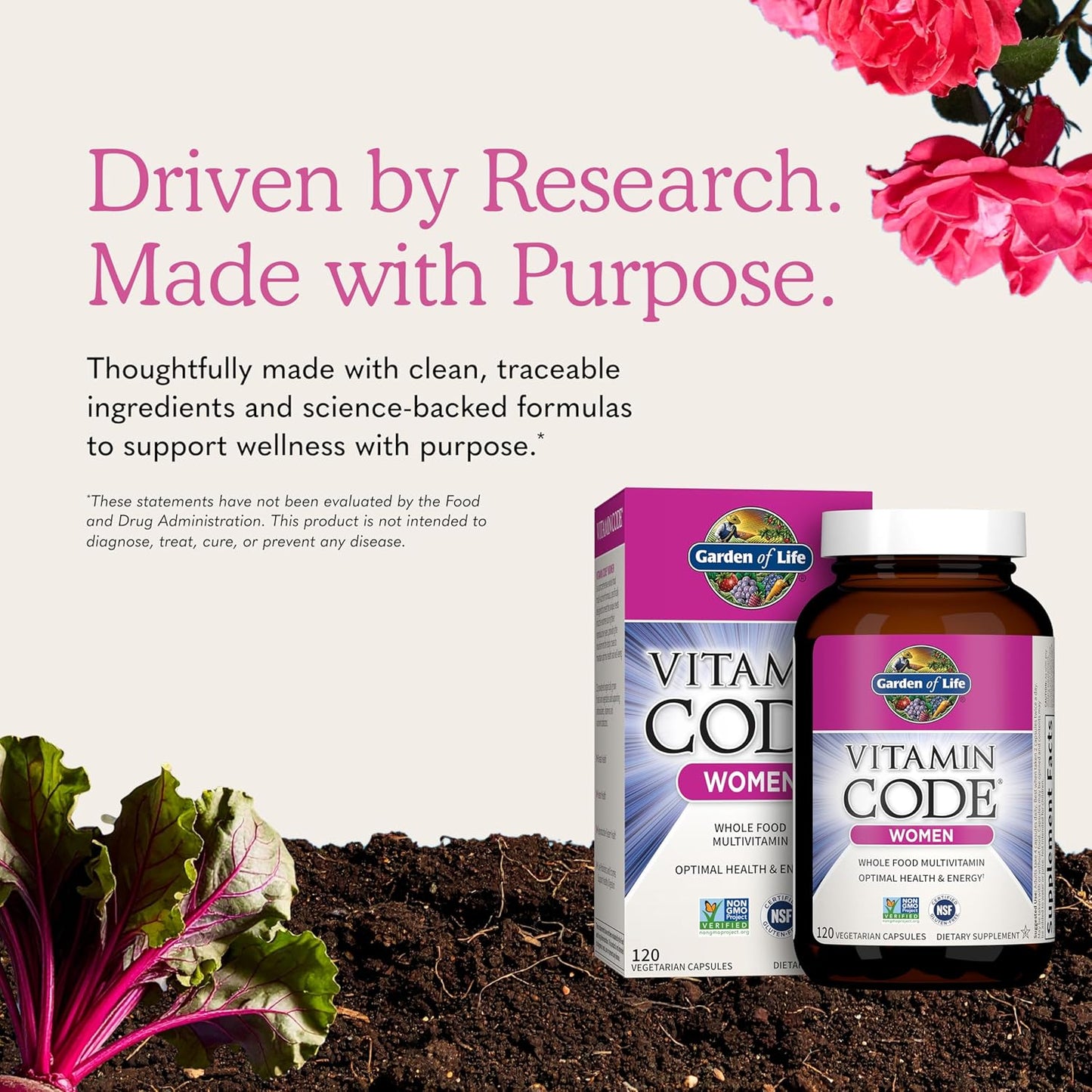Garden of Life Multivitamin para Mujeres, Vitamin Code Multi para M...