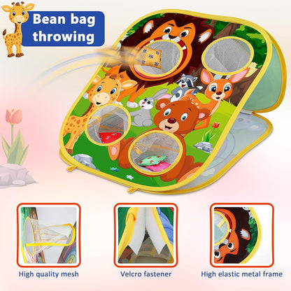 Juego de lanzamiento de bolsas de frijoles de animales, juego de la...