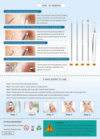 5 piezas de removedor de puntos negros, extractor de comedones, kit de pinzas curvas para puntos negros, kit de herramientas profesionales de acero inoxidable para eliminar espinillas, acné y manchas