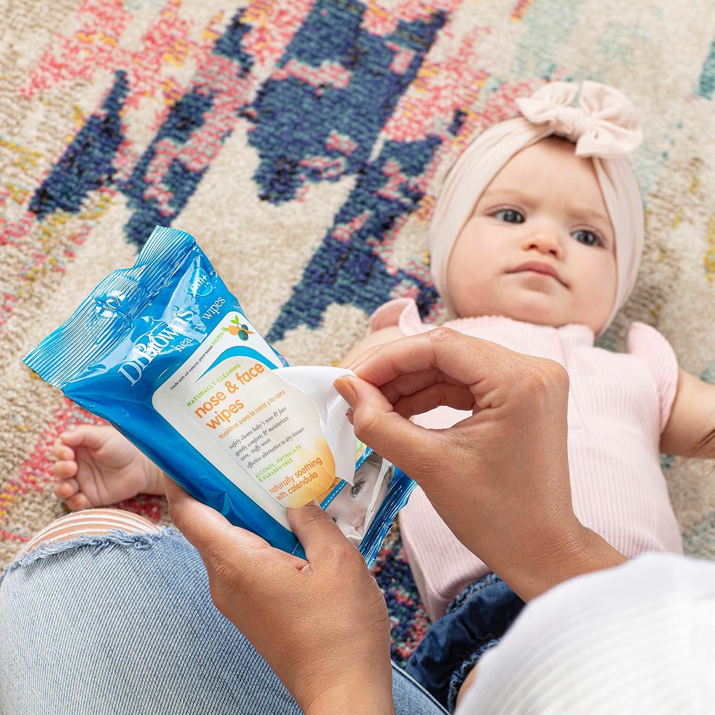 Dr. Brown's Toallitas saludables para nariz y cara, limpieza e hidratación seguras para bebés y niños pequeños, hipoalergénicas para pieles sensibles, 30 unidades, paquete de 3 (el embalaje puede