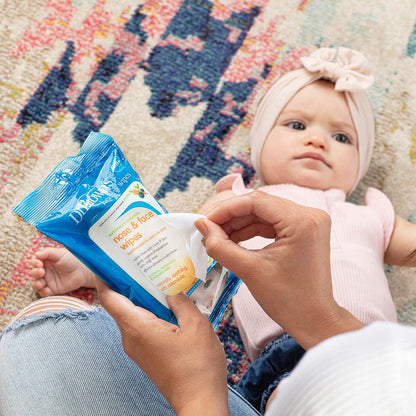 Dr. Brown's Toallitas saludables para nariz y cara, limpieza e hidratación seguras para bebés y niños pequeños, hipoalergénicas para pieles sensibles, 30 unidades, paquete de 3 (el embalaje puede